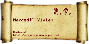 Marcsó Vivien névjegykártya